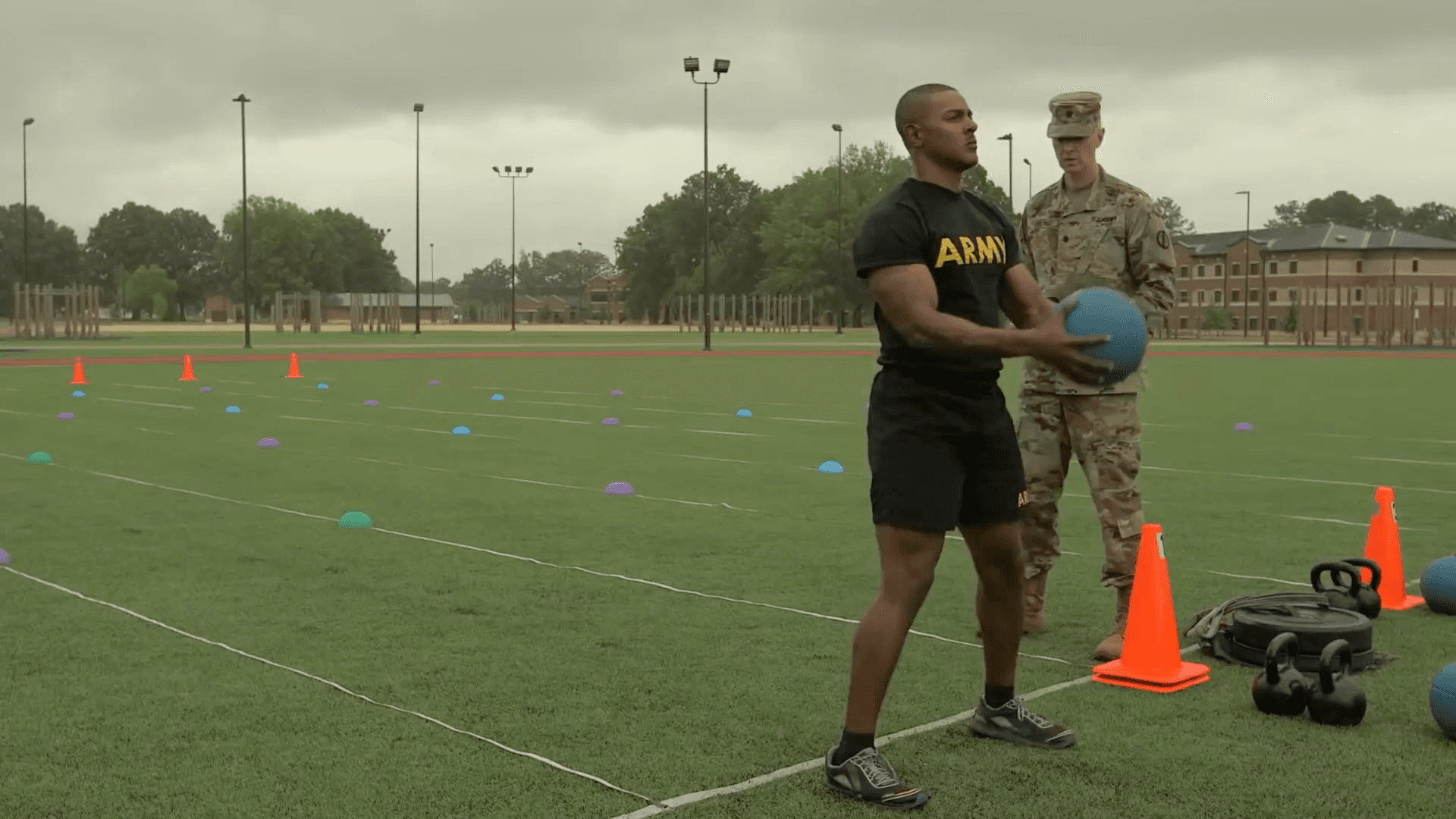 ACFT Standing Power Throw demonstration